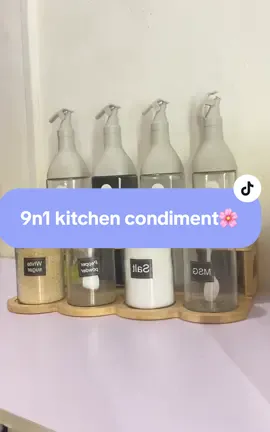 9in1 Kitchen condiments set✨ #seasoningbottle #9in1kitchencondimentsset #condimentsbottles #kitchencondiments #fyp 