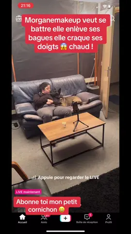 Morgane makeup contre la prod 😱#morganemakeup #momomakeup #rediffusion #rediffusionlive #redif #yannlebatard #studio #chien