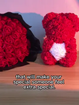 This beautiful rose bear is suitable for giving to friends. You can choose from various colors. Come and buy it. #valentinesdaypresent #couplegifts #tiktokmademebuyit #trendnew #rosebear #gift 