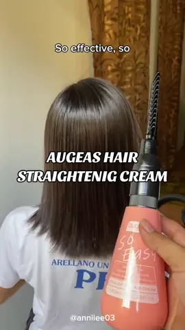 AUGEAS HAIR STRAITENING CREAM 💆‍♀️ #hairstraighteningcomb #akrimyaugeas #straighteninghair #fypシ #fyp #anniiee03 