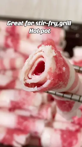 King Beef short plate sliced curl 火锅肥牛卷 #fyp #delicious #beefroll #hotpotmeat #火锅 #肥牛卷 #weee @Weee Asian Supermarket 