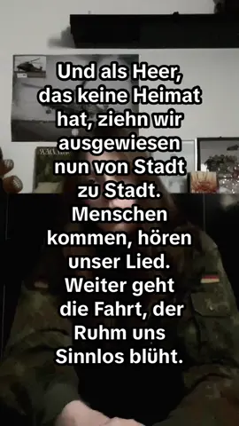 “Nachts steht Hunger starr in unserm Traum”- “Die Bedeutung des Liedes liegt in seiner Fähigkeit, uns daran zu erinnern, dass der Krieg nicht nur eine politische Auseinandersetzung ist, sondern auch das Leben von Menschen beeinflusst und zerstört.” #german #soldier #song #sehnsucht #heimat #warishell 