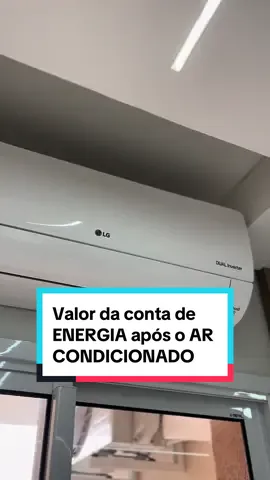 Diferença de valor na conta de energia após usar o ar condicionado. #arcondicionado #arcondicionadoinverter #contadeenergia #moramdojuntos #gastosdomes #casal #apartamento 