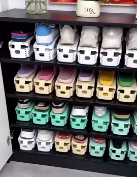 Shoe Organizer Shoe Box Stand Shelf Shoe Space Saving Closet Standing Adjustable 2 Layers Plastic thickened shoe rack Organiser Shoe Slots Organizer Footwear Storage Rack Space Saver Adjustable Space-saving Double-layer Shoe Rack, Home Storage Rack #shoerack #shoeorganizer