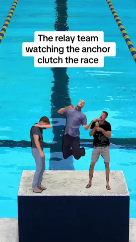 No better feeling than seeing the anchor pull away from the crowd 🥳 #swimming #swimrelay #swimmemes #swimlife 