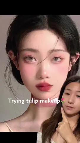 EASY Korean tulip makeup tutorial🌷#makeup #makeuptutorial