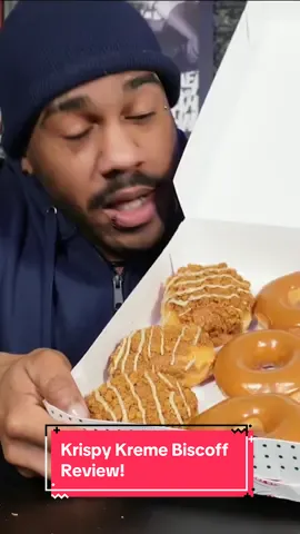 @Krispy Kreme Biscoff Collab was Crazy🔥 #FoodTok #foodreview #krispykreme #donuts 