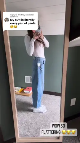 Replying to @Whitney Michelle flat as a pancake #barreljeans 