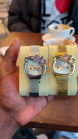 Got get one of our hello kitty watches before they’re all gone🫵🏾 #hellokitty #hellokittylover #hellokittywatch #silverwatch #watch 