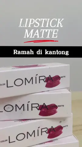 Emang ada Lipstik Matte yang bikin bibir terlihat segar, cantik, tahan lama plus ramah di kantong??? #lomira #lipstick #lipstickmatte #makeup #mua #cantik 