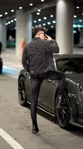 Áo khoác jean nam màu xám đậm co giãn #aokhoacjeannam #xuhuong #aokhoacjean #tet2024 