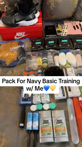 Pack For Navy Basic Training W/ Me 💙💛 (Active Duty) Yes, i am able to take everything.. everything is TSA sized for carry-on and Yes, my recruiters have approved my travel kit for basic💙💛❗️ #navy #navybasictraining #chicagoillinois #greatlakes #army #marines #coastguard #airforce #basictraining #mep #meps #whattopack #whattopackforbasic #navylife #aschool #cschool #navyactiveduty #activeduty #reserve 
