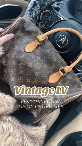 BRB… screaming, crying, throwing up 🤩 She needs a little TLC but finally found my vintage LV! #thrift #thrifted #thrifting #goodwill #goodwillfinds #lv #vintage #luxury #trendingsong #foryou #fyp 