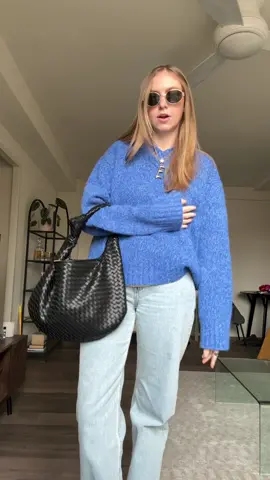 love a cobalt blue moment #brunchoutfit #cos #abercrombiejeans 