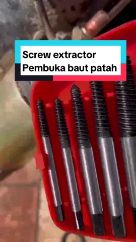Screw extractor Mata bor pembuka pencabut pelepas baut rusak patah dol #screwextractor #pembukabautrusak #alatbengkel #diymechanic #alatbengkel #mekanik #solusipraktis 