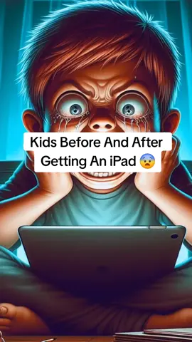 kids Before an after getting an iPad 😨 #fyp #kids #family #ipad #scary #creepy #horror #horrortok #foryou 