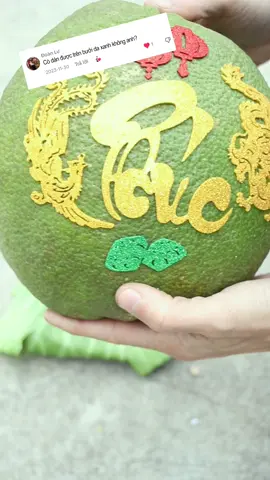 Trang trí Bưởi da xanh #chudandua #duatet #decortet2024 #duathuphap #chuthuphapdandua #thangha_callgraphy #thanghadecor #chunhukimtuyen #chunoi3D 