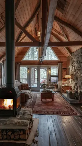 Cozy Wooden Home Log Burner Warmth and Snowy Serenity #spring   #rain  #fireplace   #asmr   #asmrsounds   #cozy   #cozyathome   #sleep   #rest  #calm   #relax   #anxietyrelief   #aniexty   #cat   #winter  #renderedescapes    #usa   #america