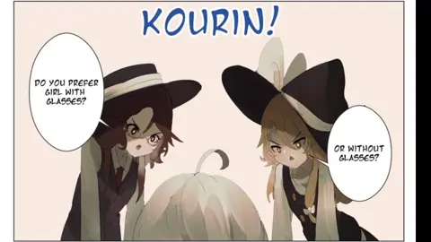 glasses or no? #touhou #2hu #touhouproject #kourin #sumireko #marisa #touhoumemes #fyp #fypシ #meme #memes #anime #weeb #animetiktok #weebtiktok #animefyp