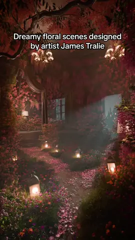 Dreamy floral scenes designed by James Tralie  #artistsoftiktok #floral #liminal #jamestralie #backrooms #art #fyp 