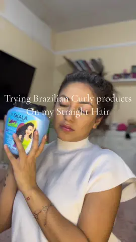 Tiktok sent me this🫶🏼. I was actually surprised it worked! Any tips? ❣️ #skala #curlyhair #straighthair #curlycream #brazilianhairproducts #brazil 