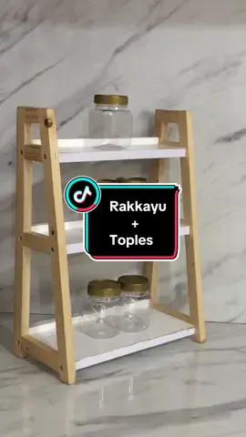 Paket rak kayu + toples 5pcs🌷 #produsenkayu #rakkayuserbaguna #rakkayuaesthetic #rakkayuminimalis #rakkayucantik #dapurcantik #rakbumbu #rayyahomedecor #fyp 