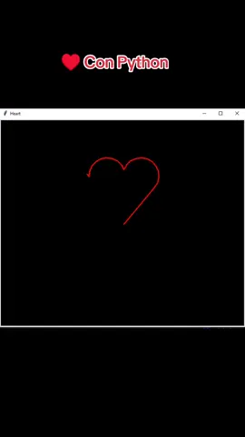 Corazón con python! ♥️ #heartwithpython #python #corazon #developer #programming #programacion #lenguajesdeprogramacion 