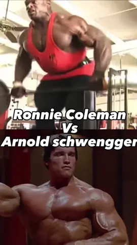 Arnold vs Ronnie #gym #bodybuilding #arnoldschwarzenneger #ronniecoleman #fyp #viral 