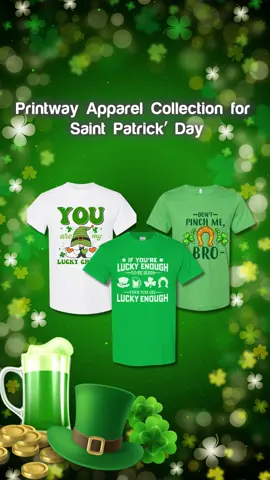 Are you ready for Saint Patrick's Day - Take a look at our Apparel Collection #saintpatrickday #personalizedgifts