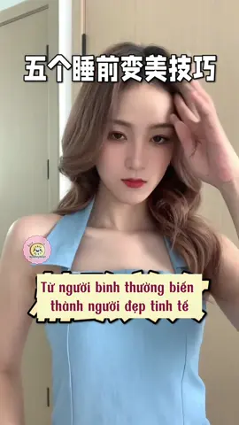 5 mẹo làm đẹp trước khi đi ngủ 🛌 #LearnOnTikTok #beautytips #tutorial #meolamdep #DailyRoutine #skincare #beautyroutine #chamsocda #tocdep #healthytips #duongda #tipsforgirls 