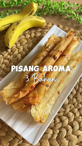 ‼️PISANG AROMA 3 BAHAN‼️ Cemilan dari pisang emang gak ada matinya. Perasaan banyak banget olahan pisang jadi makanan enak salah taunta pisang aroma. Bikinnya ternyaa simpel banget. Resep :  🍁Bahan : - Pisang (potong panjang) - Gula - Kulit lumpia  - 2 sdm tepung terigu +air 🍁Step :  Lihat video 🤗 Selamat mencoba ✨ #pisang #pisanggoreng #pisangcoklat #pisangcrispylumer #pisangkeju #pisangaroma #pisangambon #reseppisang #resepolahanpisang #reseppisangaroma #cemilan3bahan  #olahanpisang #cemilanpisang #cemilan #cemilanviral #cemilansimple #cemilanenak #cemilanenakmurah #cemilanmurah #cemilankekinian #idejualan #idecemilan #resepsimple #masakansimple #fyp 