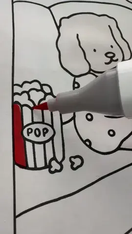 Movie night 🍿🎬 #satisfying #viral #fyp #fypシ゚viral #fypage #foryou #color #colouring #bobbiegoodscoloringbook #bobbiegoods #bobbiegoodsart #satisfyingvideo 