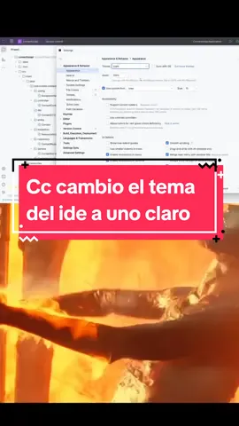 cuando cambio el tema del ide a uno claro