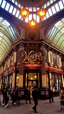 ever wanted to explore #wonka chcolate shop? this location is found at Leadenhall Market, London. #wonka #timotheechalamet 