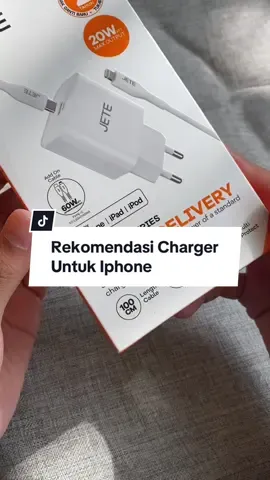 Rekomendasi charger untuk Iphone yaitu JETE EM1 #fyp #chargeriphone #beranda #trend #JETE #JETEIndonesia #JETELocalPride 