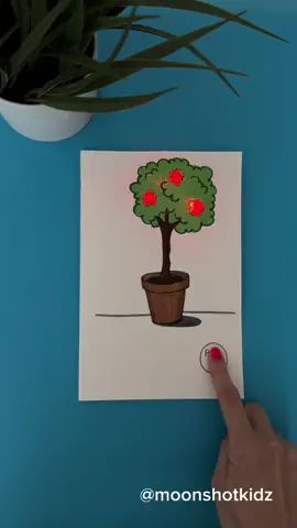 DIY “Blossoming tree” interactive card. Easy paper electronics project for beginners. You will need: - 2 Lilypad LEDs - Conductive copper tape  - Coin cell battery 3v (CR2032) - Paper - Tissue paper (red) - Markers Warning: This project should be done under adult supervision. #interactiveart #stemeducation #stemteacher #papercraft #diycard 