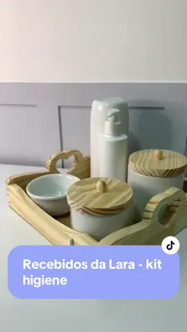 Recebidos da Lara - kit higiene 😍 Kit higiene em porcelana com a base e detalhes em madeira da Shopee.  #gestação #gravida #gravidez #gestante #mãe #bebê #maternidade #amor #decoracao #quartobebe #quartodebebe #recebidos #quarto #gestacao 