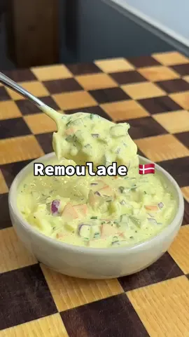 REMOULADE 🇩🇰! The original one was invented in France but this version has been changed enough to be 100% its own sauce (France I’m sorry I’ll remake a sauce for you soon, béchamel was unfair) What country should we explore next? Follow for more! #food #Recipe #cooking  Recipe in the link in bio 😋