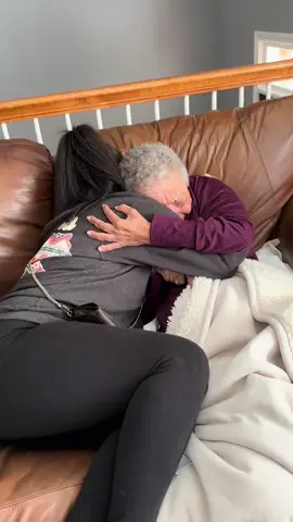 Grandma and granddaughter as so happy to be together again. What a beautiful and emotional embrace.(
