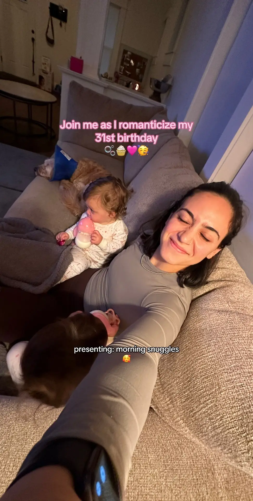 Decided to take the pressure off myself by not *~planning~* something for my bday (helps that we just moved and dont know anyone bere) I know there is a version of myself who would have been “sad” bc i didnt have “plans”/wasnt going out, but i’m glad to know there’s a version of myself who also thoroughly enjoyed a birthday like today. These grown up bdays ain’t so bad🥳🩷🧁🎀🦄🛍️🫧👶🏻💐🥰  @lena  #fyp #MomsofTikTok #birthday #delulu 
