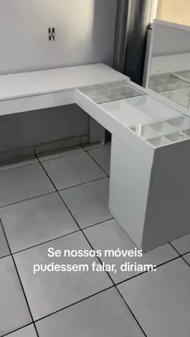 Penteadeira multifuncional em L ideial para conciliar seu cantinho de estudos com o cantinho da beleza 🎀💝 #moveis #goiania #goianiago #goianira #inhumas #44goiania 