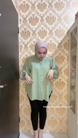 Mecca blouse SAGE😍✨ #blouserayon #kemejarayon #rekomendasiblouse #shopmaster #belilokal #ootdhijabsimple 