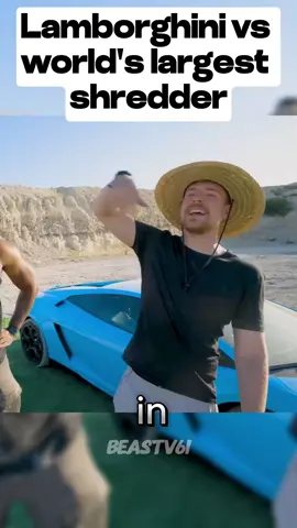 #mrbeast #lamborghini  Lamborghini vs world's largest shredder Part4