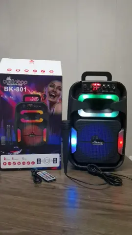 Super Bass 8Inch Karaoke Portable Wireless Bluetooth Speaker with free wire MICROPHONE and Remote Control