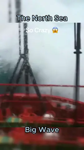 Big Storm and Big Wave 😱 #storm #job #scary #northsea #bigwave #ship #accident 