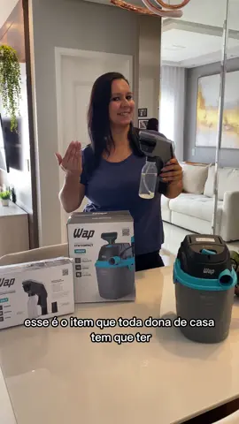 Meu novo companheiro de limpeza 😍🧡 . . Aspirador de pó e água da Wap, esse é o modelo GTW Compact. Tem várias funções e o melhor é super comapcto. #aspiradordepó #WAP #dicas #dicasdelimpeza @WAP 