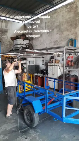 carretinha com capota removível parte 1 #carretinha #fazendinha