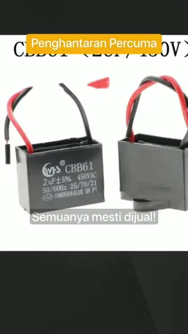 CBB61 Fan Start Capacitor 1.2/1.5/1.8/2/2.2/2.5/3/4/5UF Ceiling Fan Range Hood 450V! Jangan ketinggalan! Ketik pautan di bawah