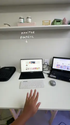 monitor com bom custo-benefício ⬇️ especificações: 🖥️ Monitor PORTÁTIL - Goojodoq  Tela: IPS de 15,6 polegadas Resolução: 1920x1080 HDR Entradas: 2 portas USB Tipo-C e porta Mini-HDMI Display PORTÁTIL ultra-slim - 1 cm (655g) Acompanha a capa, cabos e carregador.  🗯️ onde encontrar? no site do meu perfil @hellomarea 👋🏻 #Tech #review #monitorgamer #monitor #goojodoq #estudos #studydesk #desktop 