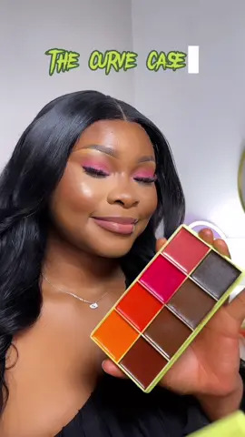 This has to be my favourite cream contour/blush palette, lightweight , easy to build and very pigmented 😍 #curvecasedeep #madebymitchell #curvecasemadebymitchell #fypシ゚viral #makeuptutorial #makemefamous #foryourpage #trending #blackgirlmakeup 